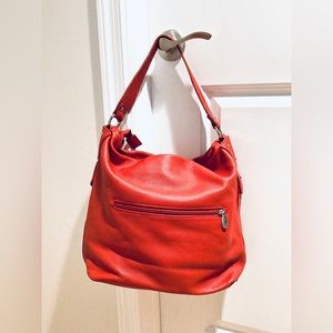 Valentina leather orange handbag